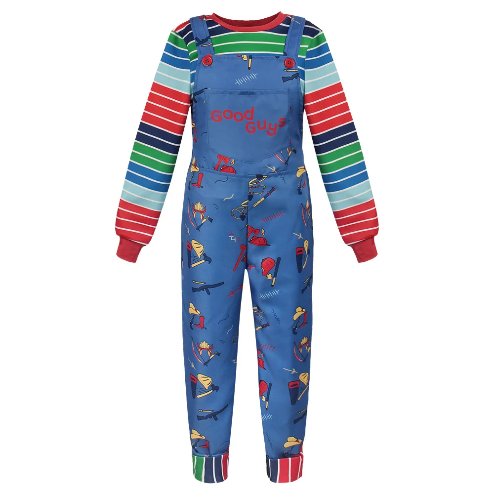 Party Games Kids And Adults - Kostium Chucky 2025 Cosplay Koszula Spodnie