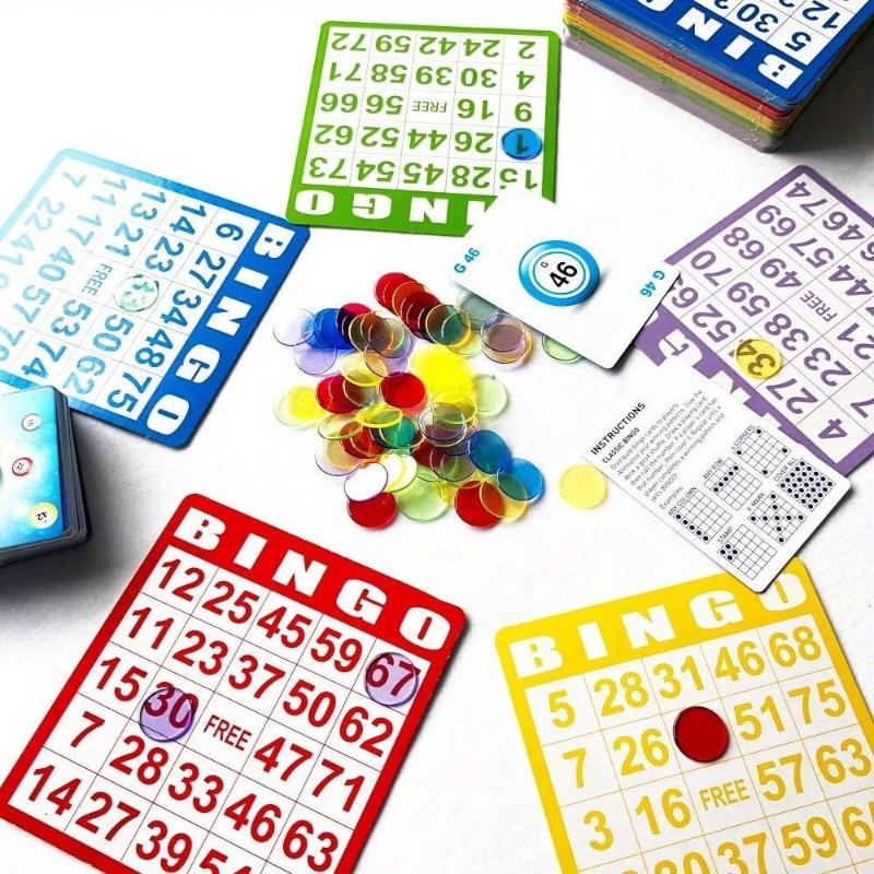 Party Games Bingo - 50/100 szt. Niepowtarzalne Karty do Bingo,