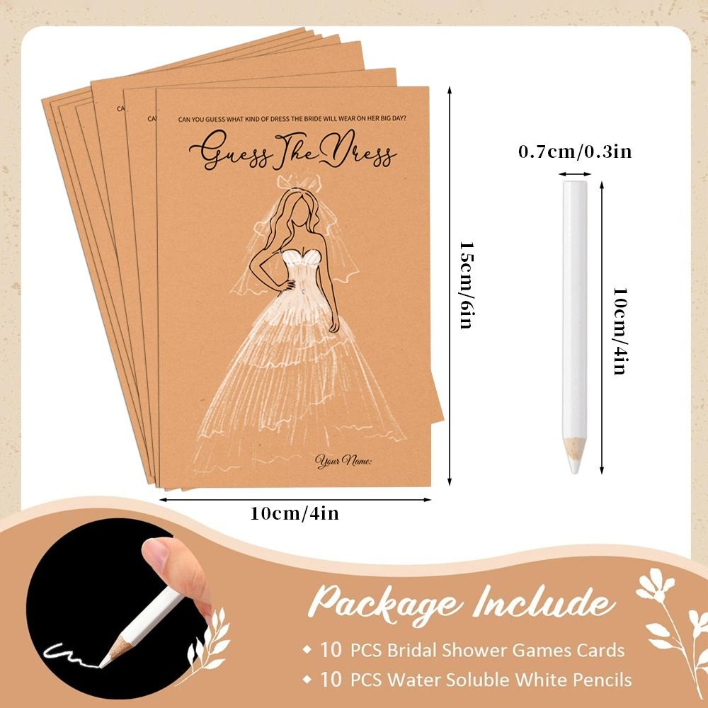 10 szt. Gra „Zgadnij suknię” n – Party Games Bridal Shower recenzja i cena