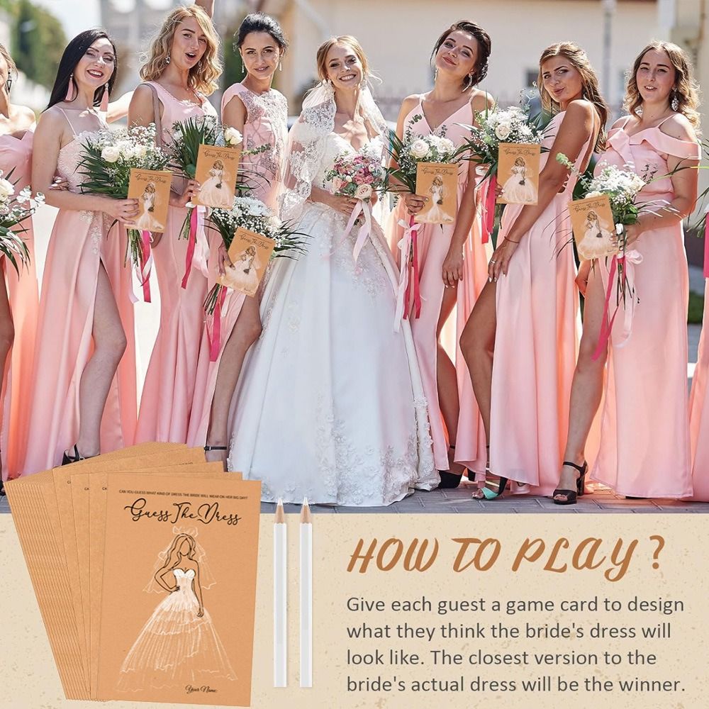 10 szt. Gra „Zgadnij suknię” n – Party Games Bridal Shower recenzja i cena