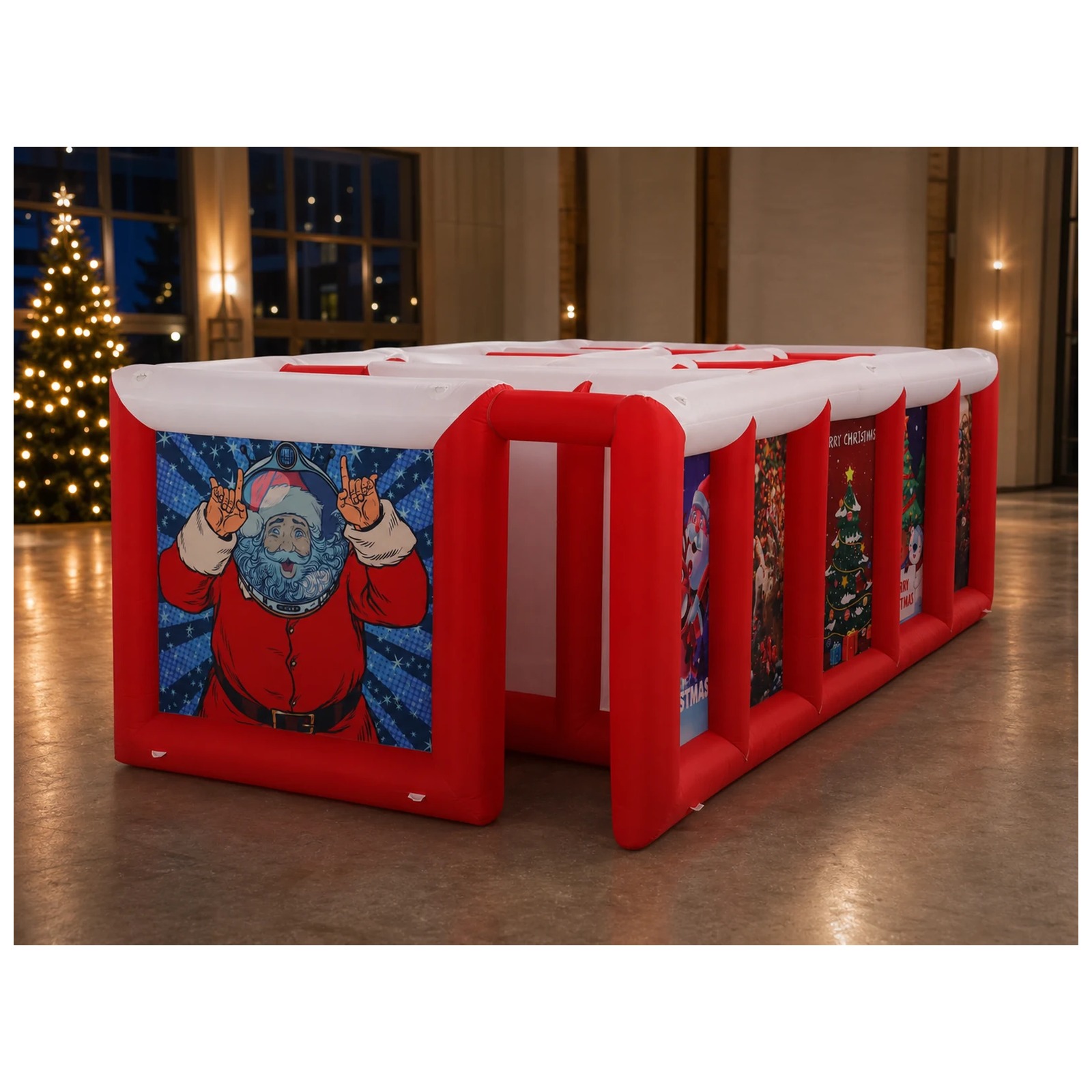 Duży czerwono-biały dmuchany l – Party Games Kids And Adults recenzja i cena